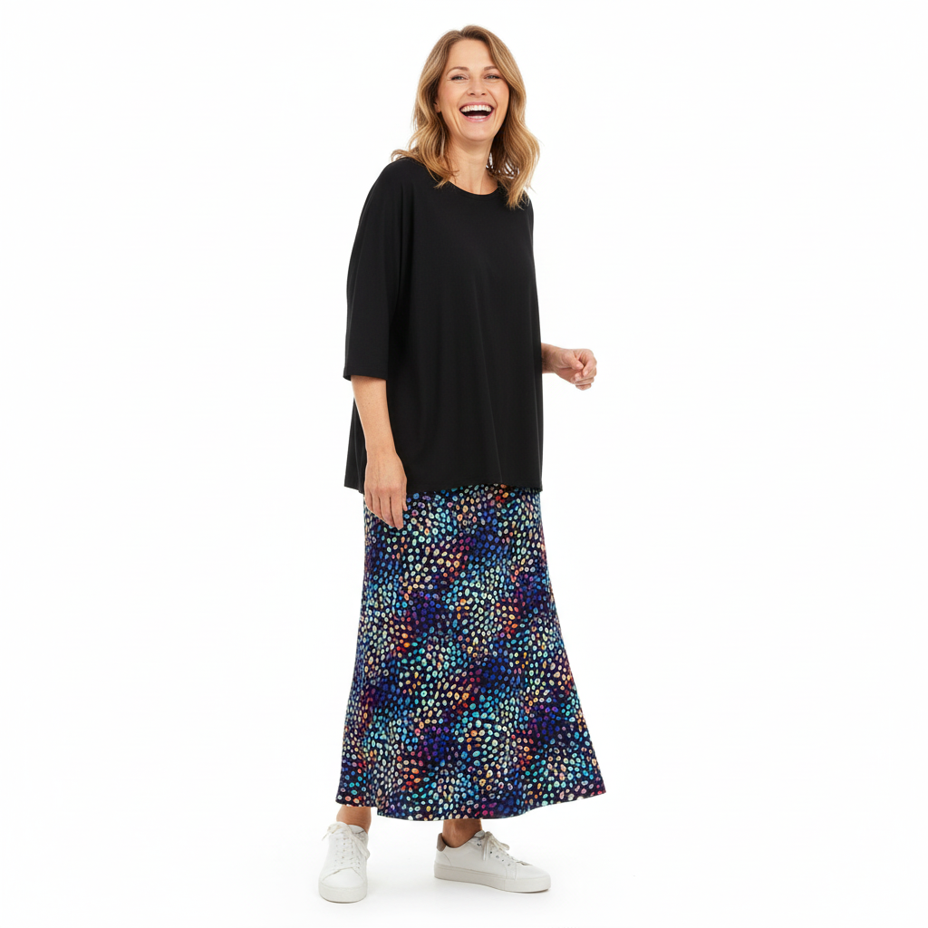 Electric Leopard Maxi Skirt