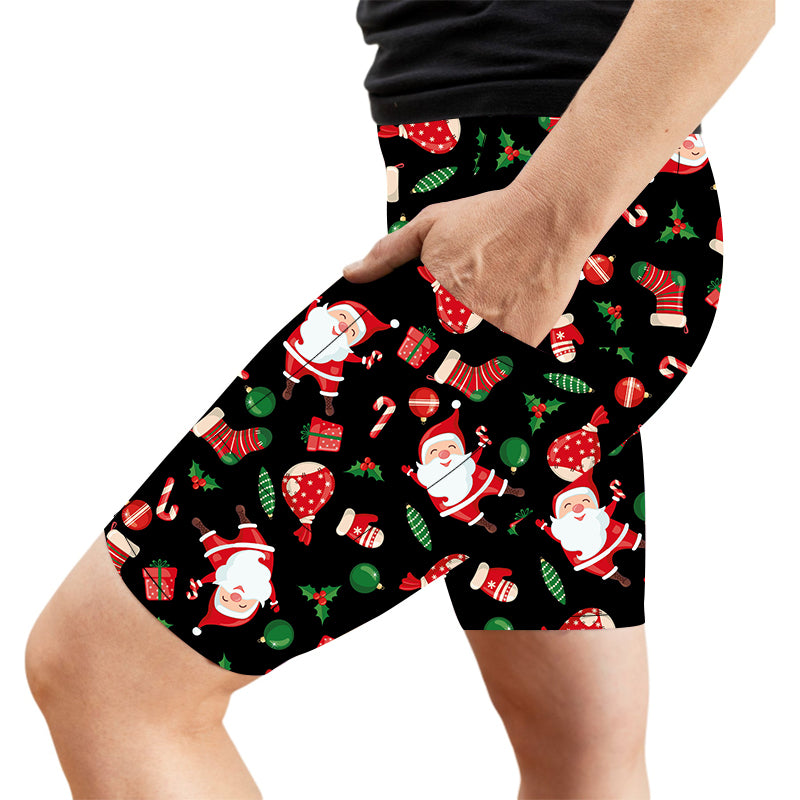 Jolly Santa Deluxe Pocket Christmas Shorts - natopia