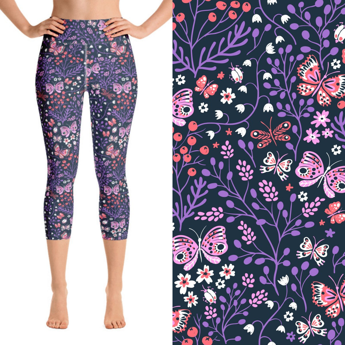 Bloom and Butterfly Super Soft Capri
