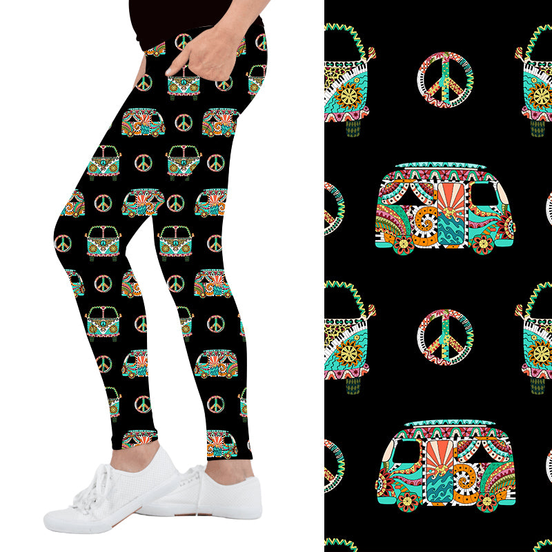 Peace Out Kombi Deluxe Pocket Leggings - natopia