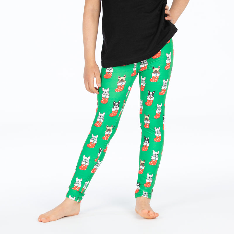 Christmas Frenchie Deluxe Leggings - natopia