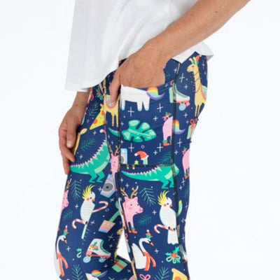 Christmas Party Deluxe Pocket Capri - natopia