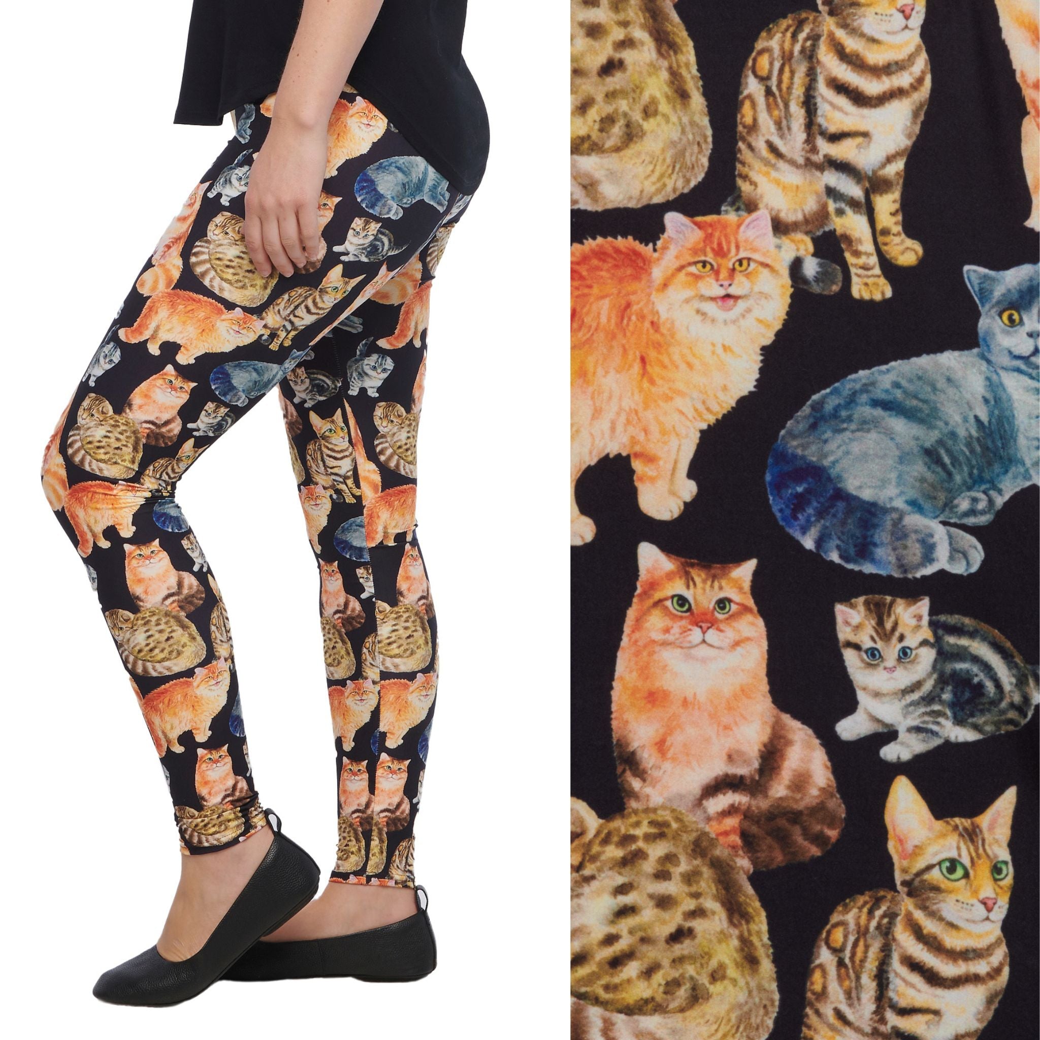 Crazy Cat Lady Deluxe Leggings Women'S Slim Pants Kitten Funny Leggings  Breathable